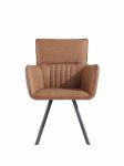 The Chair Collection Carver Chair Tan PU (Pair)