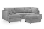 Camden U Shape Sofa with Additional Footstool - Boucle