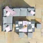 Maze Kingston Corner Dining Set With Rising Table - Grey