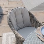 Maze Oxford 6 Seat Round Dining Set With Heritage Chairs & Woven Lazy Susan