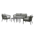 Maze Rope Weave Monaco 2 Seat Sofa Set - Ivy Green