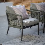 Maze Rope Weave Monaco 2 Seat Sofa Set - Ivy Green