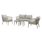 Maze Rope Weave Monaco 2 Seat Sofa Set - Cool Linen