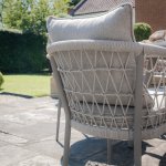 Maze Rope Weave Monaco 4 Seat Round Dining Set - Cool Linen