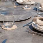 Maze Rope Weave Monaco 4 Seat Round Dining Set - Cool Linen