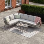 Maze Rope Weave Monaco Large Corner Sofa Set - Cool Linen