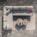 Maze Rope Weave Monaco Large Corner Sofa Set - Cool Linen