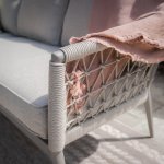 Maze Rope Weave Monaco Small Corner Sofa Set - Cool Linen