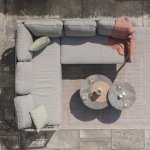 Maze Rope Weave Monaco Small Corner Sofa Set - Cool Linen