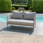 Maze Rope Weave Milan 2 Seat Sofa Set - Cool Linen