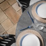 Maze Rope Weave Milan 4 Seat Dining Set - Charcoal