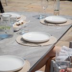 Maze Rope Weave Milan 8 Seat Rectangular Dining Set - Cool Linen