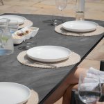 Maze Rope Weave Milan 8 Seat Rectangular Dining Set - Charcoal