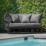 Maze Rope Weave Milan Daybed - Charcoal