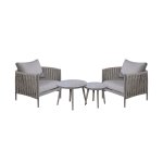 Maze Rope Weave Milan Lounge Set - Cool Linen