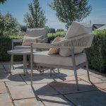 Maze Rope Weave Florence Lounge Set - Cool Linen