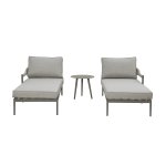Maze Rope Weave Florence Sunlounger Set - Cool Linen