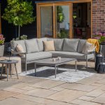 Maze Rope Weave Florence Small Corner Sofa Set - Cool Linen