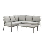 Maze Rope Weave Florence Small Corner Sofa Set - Cool Linen