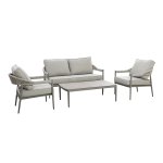 Maze Rope Weave Florence 2 Seat Sofa Set - Cool Linen