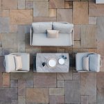 Maze Rope Weave Florence 2 Seat Sofa Set - Cool Linen