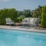 Maze Rope Weave Florence 2 Seat Sofa Set - Cool Linen