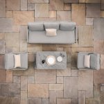 Maze Rope Weave Florence 3 Seat Sofa Set - Cool Linen