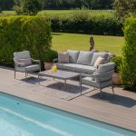 Maze Rope Weave Florence 3 Seat Sofa Set - Cool Linen