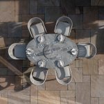 Maze Rope Weave Florence 6 Seat Oval Dining Set - Cool Linen
