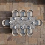 Maze Rope Weave Florence 8 Seat Rectangle Dining Set - Cool Linen