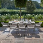 Maze Rope Weave Florence 8 Seat Rectangle Dining Set - Cool Linen