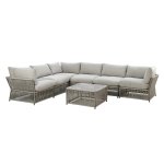 Maze Rope Weave Maldives Large Corner Sofa Set - Cool Linen