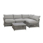 Maze Rope Weave Maldives Small Corner Sofa Set - Cool Linen