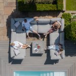 Maze Rope Weave Maldives U Shaped Sofa Set - Cool Linen