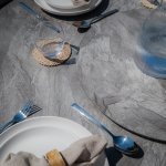 Maze Rope Weave Maldives 4 Seat Round Dining Set - Cool Linen