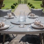Maze Rope Weave Maldives 6 Seat Oval Dining Set - Cool Linen