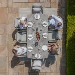 Maze Rope Weave Maldives 8 Seat Rectangular Dining Set - Cool Linen