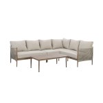 Maze Rope Weave Havana Large Corner Sofa Set - Natural Linen