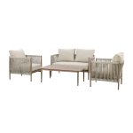Maze Rope Weave Havana 2 Seat Sofa Set - Natural Linen