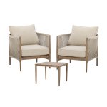 Maze Rope Weave Havana 2 Seat Lounge Set - Natural Linen