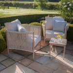 Maze Rope Weave Havana 2 Seat Lounge Set - Natural Linen
