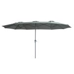 Capri 2.2x4M Rectangular Parasol - Oil Green
