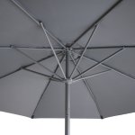 Capri 3.5m Round Parasol - Charcoal Grey
