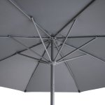 Capri 3m Round Parasol - Charcoal Grey