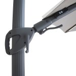 Aramis LED 3.5m Round Rotating Cantilever Parasol - White Pepper Beige