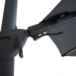 Aramis LED 3.5m Round Rotating Cantilever Parasol - Charcoal Grey