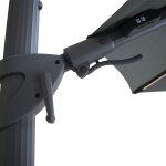 Aramis LED 3.5m Round Rotating Cantilever Parasol - Oil Green