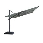 Aramis LED 3m x 4m Rectangular Rotating Cantilever Parasol - Oil Green