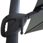 Aramis LED 3m x 4m Rectangular Rotating Cantilever Parasol - Oil Green
