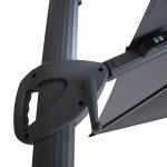 Aramis LED 3m x 4m Rectangular Rotating Cantilever Parasol - Charcoal Grey